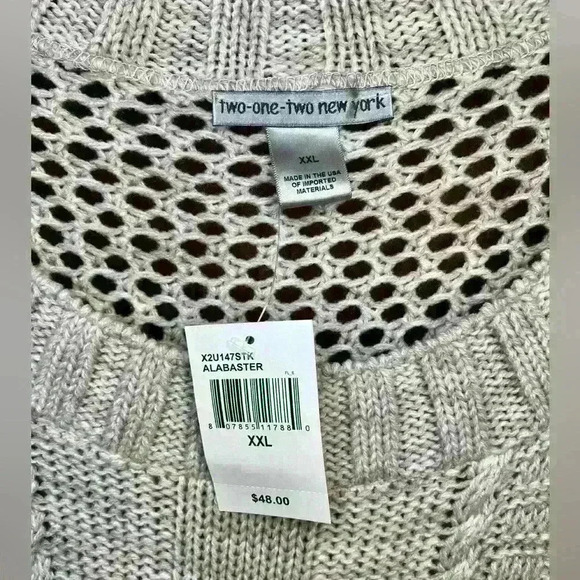Two-One-Two New York Women’s Sweater Pullover Beige Size Large - Picture 2 of 4